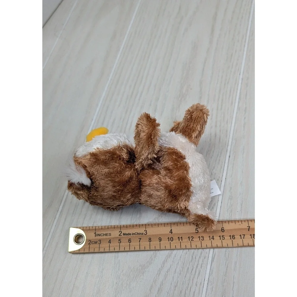 Russ Luvvies Geoff Owl Plush small Brown White Stuffed Animal Bird beanbag